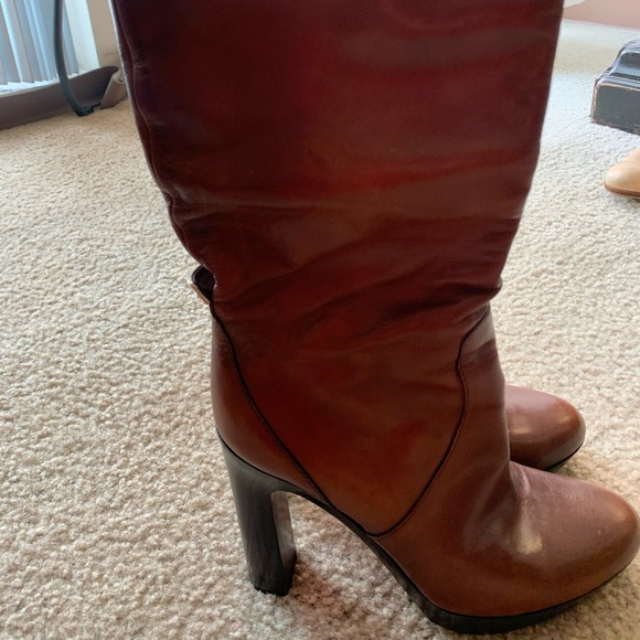Authentic Gucci brown leather platform boots - Picture 1 of 4